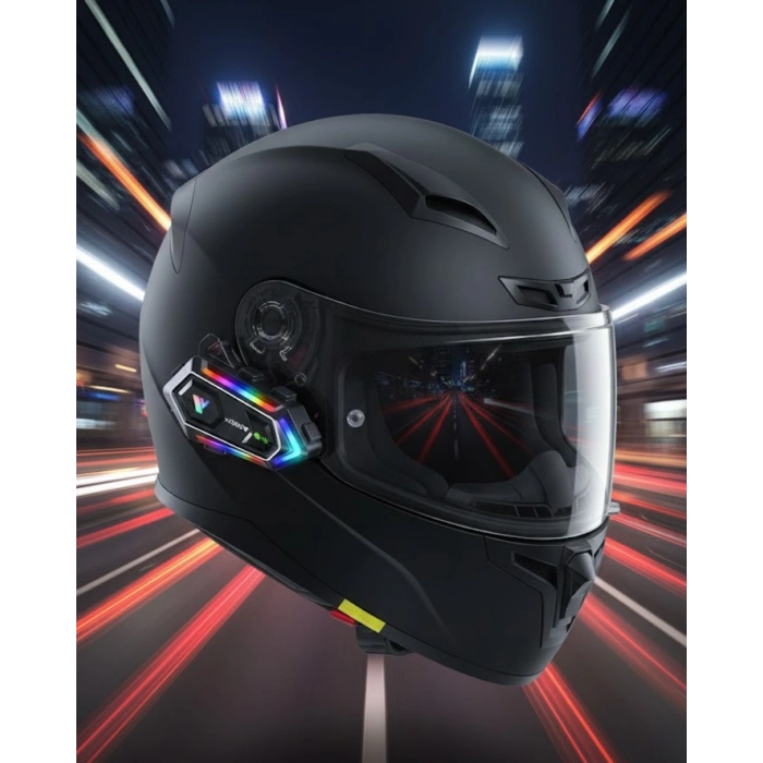 Çift Telefon Destekli Motosiklet Kask Bluetooth Kulaklık