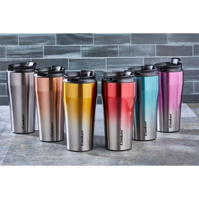 CKR-2049 400ML.ÇELİK MUG TERMOS BARDAK ÇİFT RENK (5047)