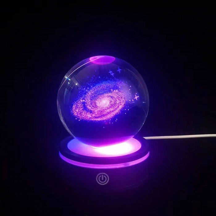 Dönen Gezegen Cam Küre RGB