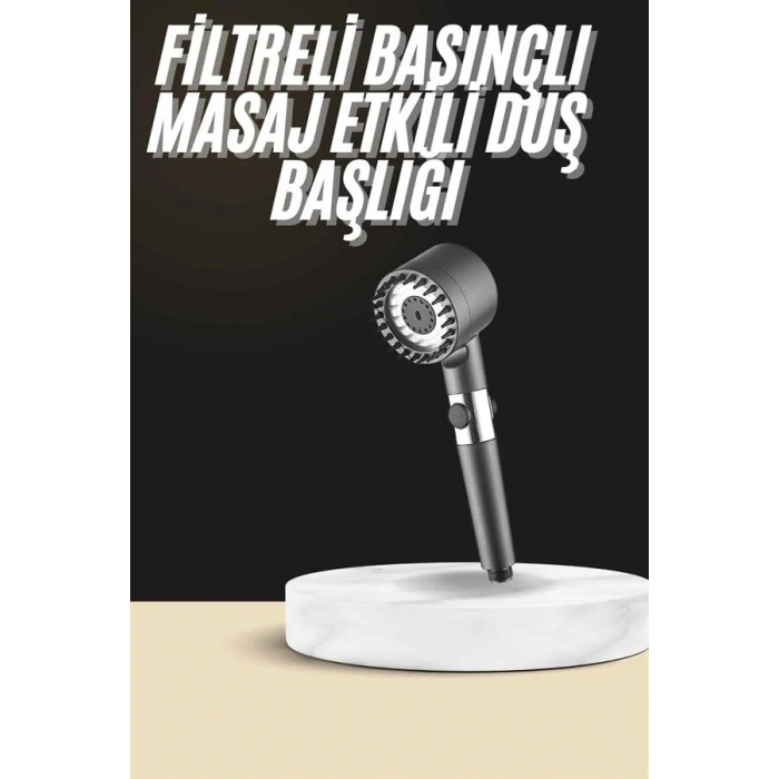 Duş Başlığı Profesyonel Masaj Başlıklı 3 Modlu Yeni Nesil Masaj Uçlu Su Tasarruflu
