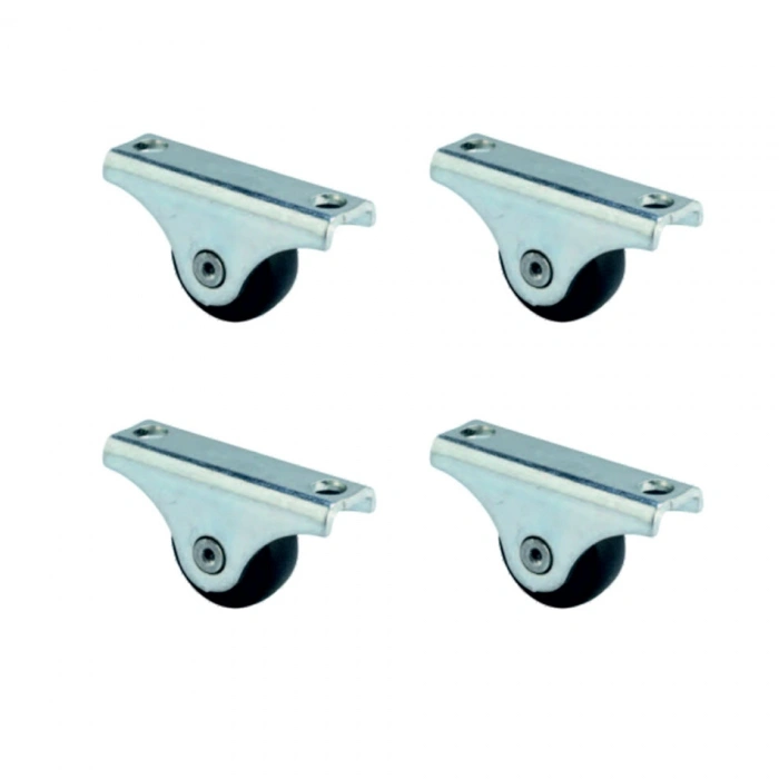 Furç Sabit Teker - 20MM - Siyah HKS226 - 4 Adet