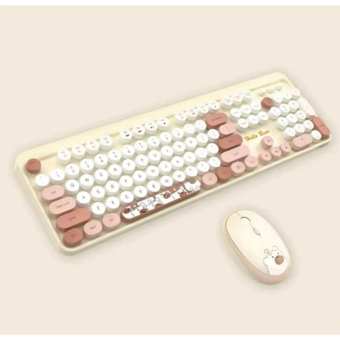 Hello Bear Sütlü Çay Klavye Mouse Set