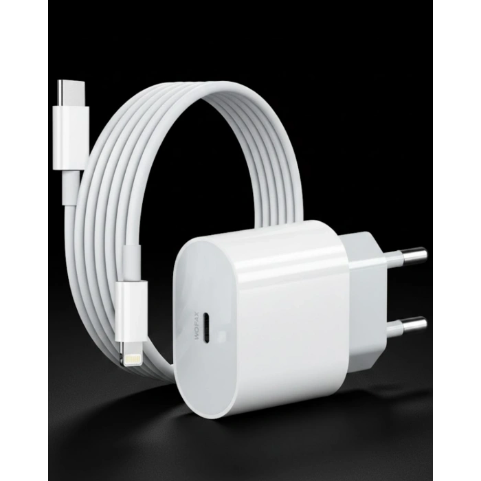 iPhone 14 13 12 11 Uyumlu 20W Hızlı Şarj Adaptörü Lightning Kablo Seti