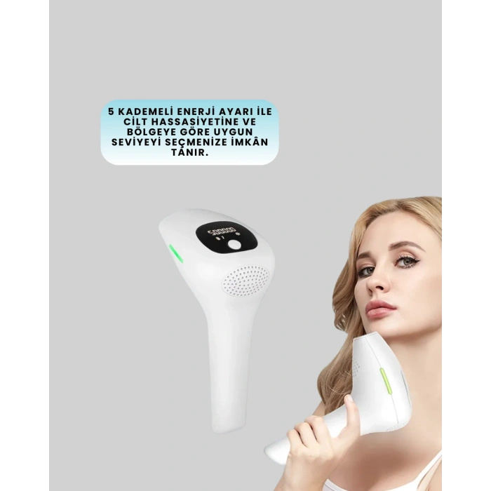 IPL Lazer Epilasyon Aleti 5 Kademeli Güç Ayarlı