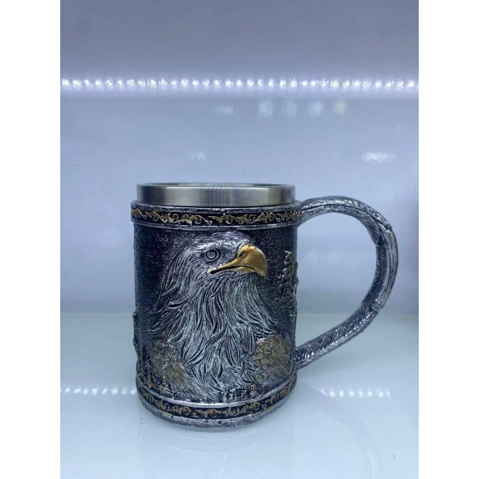 Kartal Motifli Çelik Kupa 220076
