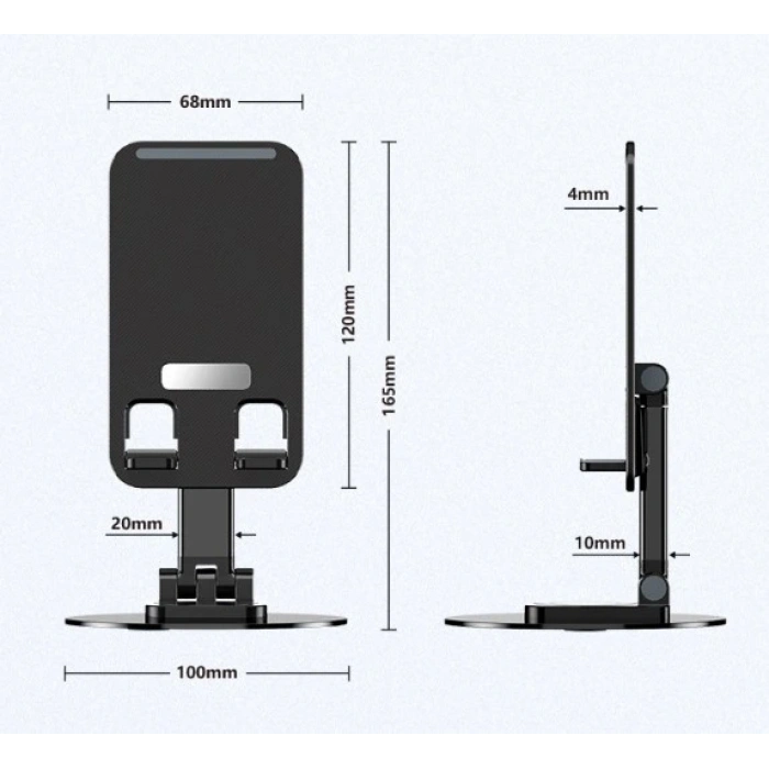 Katlanabilir Telefon Tutucu Stand Yuvarlak Tabanlı (5047)