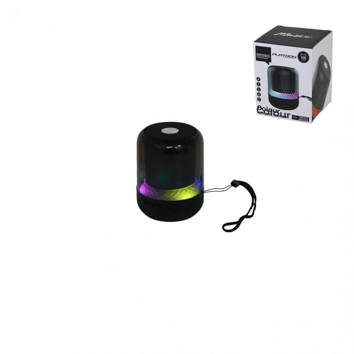 KAVANOZ MODELİ - MİKA GÖVDE BLUETOOTH WİRELESS MİNİ HOPARLÖR SPEAKER USB ŞARJLI - IŞIKLI 5W PL-4445 (5047)