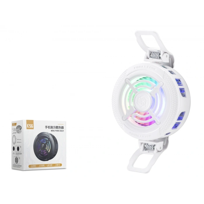 Klipsli Telefon Soğutucu Fan Rgb Beyaz K56