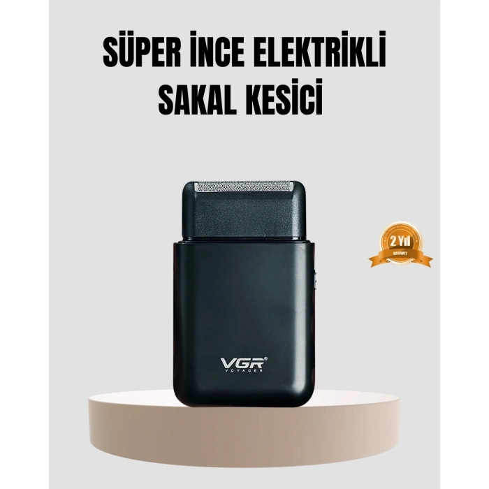 Kompakt Şarjlı Tıraş Makinesi Çift Yönlü lı 45 Dakika Kullanım Süreli
