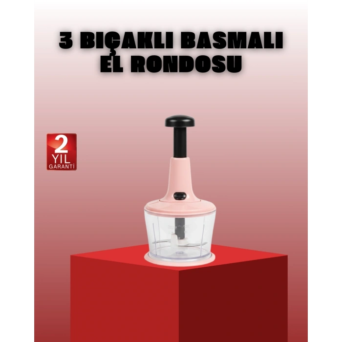 Manuel Sebze Rondosu Pratik Bas Kes Doğrayıcı