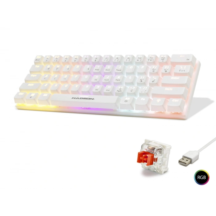 Mekanik Gaming Mini Klavye Red Switch Rgb - Beyaz G508R