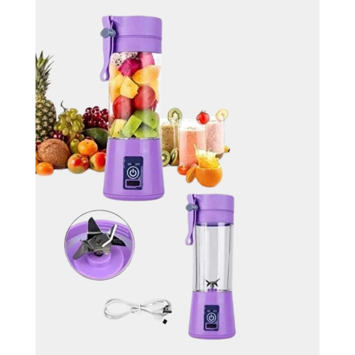 Şarjlı 380ml Portatif Smoothie Blender USB Mini Shake Yapıcı