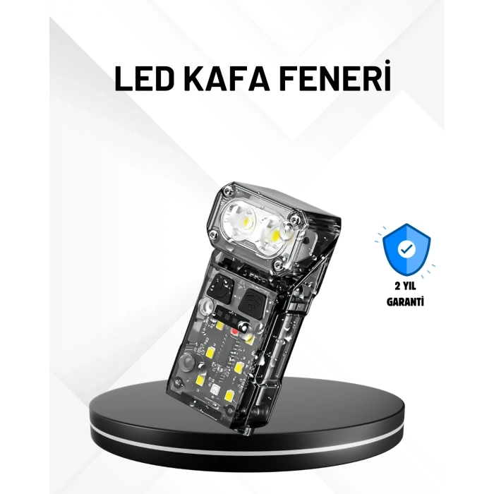 Sensörlü LED Kafa Feneri Şarj Edilebilir Manyetik Eller Serbest
