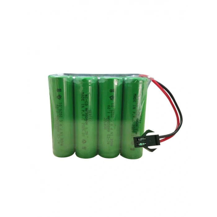 SERTEC 4.8V 4S1P AA 800 MAH KABLO + SİYAH KONNEKTÖRLÜ OYUNCAK PİLİ