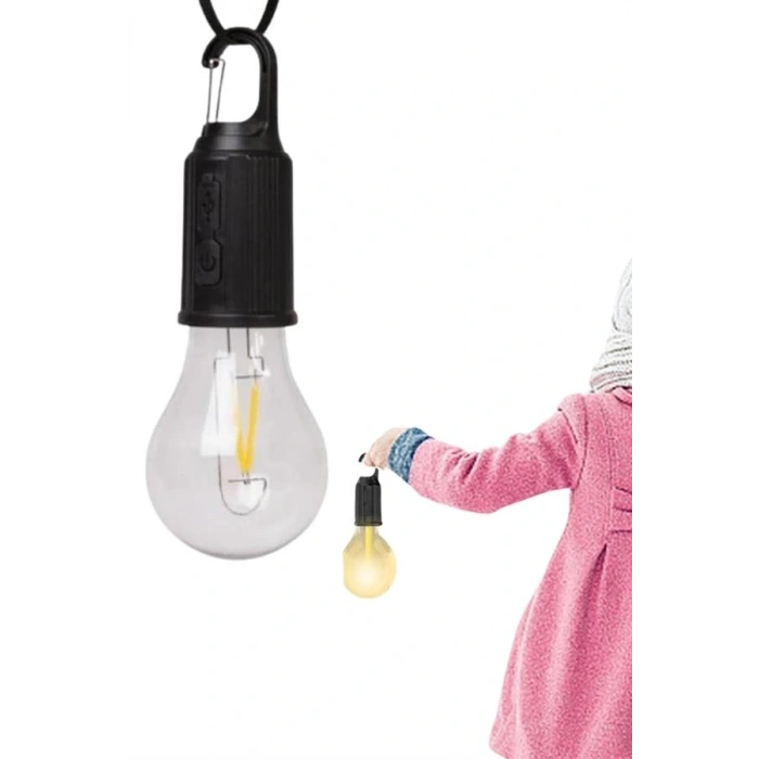 Taşınabilir Askılı Ampul Kamp Lambası Askılı Type-C Şarjlı Bahçe Lambası