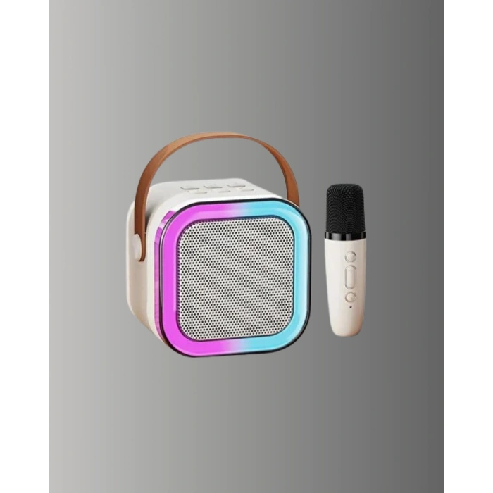 Taşınabilir Karaoke Mikrofon Seti Bluetooth Hoparlörlü