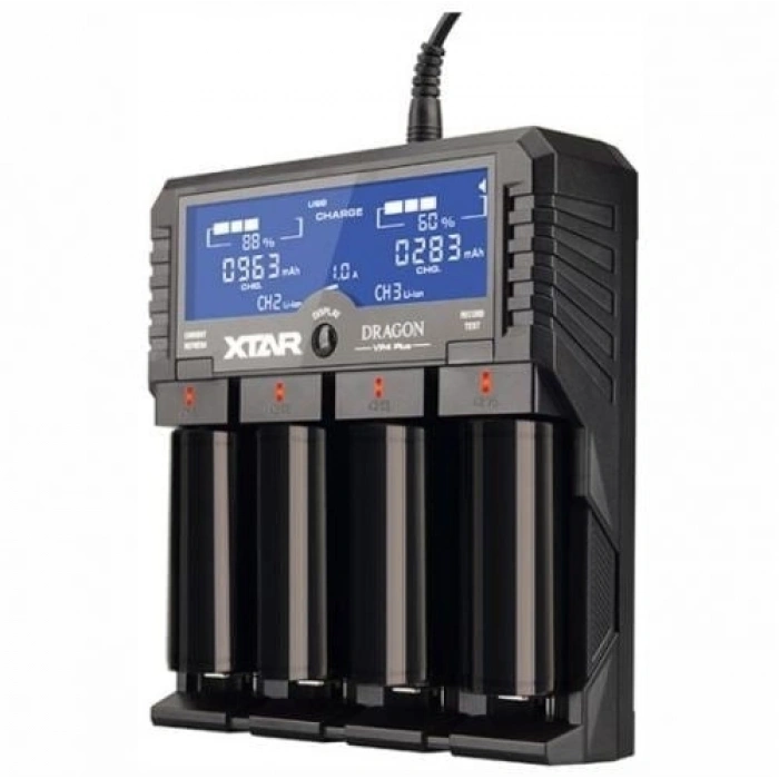 Xtar DRAGON VP4 PLUS Li-ion / NI-CD / NI-MH Pil Şarj Cihazı