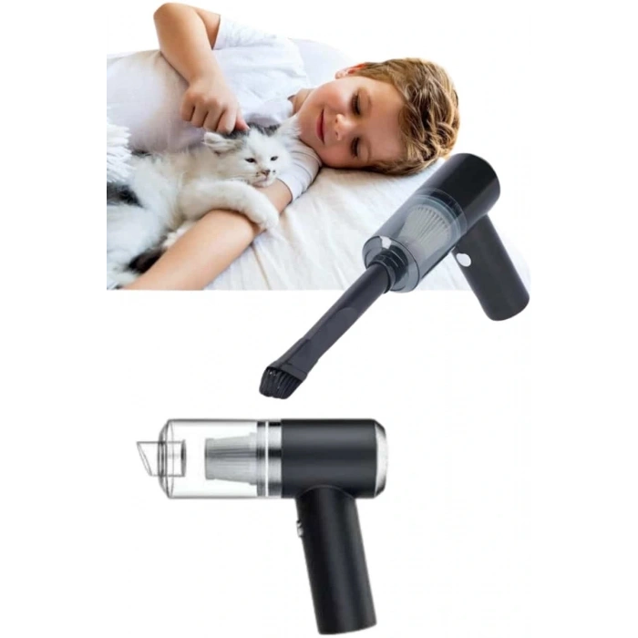 Yeni Nesil Mini Vakumlu Araç Süpürgesi El Süpürgesi Şarjlı