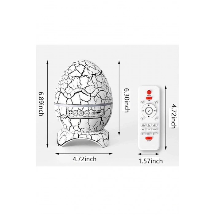 Yumurta Şeklinde Su Dalgalı Bluetooth Speaker Lamba Renkli Şarjlı