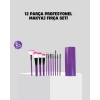 12’li Profesyonel Makyaj Fırça Seti Ultra Yumuşak Sentetik Kıllı