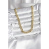 14K Gold Renk Kaplama Kalın Zincir Model CM Kadın Kolye