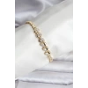 14K Gold Renk Kaplama Kalp Model CM Kadın Bileklik
