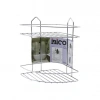 2 KATLI - ÜÇGEN   KROM   METAL  BANYO KÖŞELİK - DUŞKABİN RAF (5047)