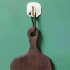 2li Yapışkanlı Retro Askılık Dolap Kapak Kulpu Beyaz (5047)
