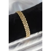 316L Çelik 9 mm Kalınlıkta Gold Renkli Erkek Bileklik