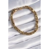 316L Çelik Gold Renk Kral Zincir Model Erkek Bileklik