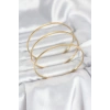 316L Çelik Gold Renk Simli Model Ajda 65 mm Kadın Bileklik