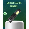 4 Modlu USB Şarjlı LED El Feneri Kamp ve Outdoor