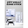 4K HD Görüntü Kaliteli Retro Game Stick 20000 Oyunlu Çift Kollu Beyaz Game Stick