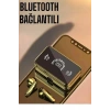 Aynalı Bluetooth Kulaklık Telefon Standlı Dijital Göstergeli