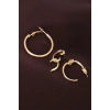 Düğüm Model Altın Renk Metal Çoklu Küpe