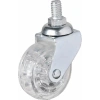 Hts 326 - 50x20 mm Şeffaf Makaralı Vidalı Teker 4 Adet