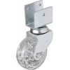 Hts 328 - 50x20 mm Şeffaf Makaralı Kısa U Tablalı Teker 4 Adet