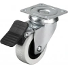 Hts 334 - 50x20 mm Çift Bilyalı Tablalı Frenli Teker 4 Adet