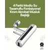 Krom Musluk Başlığı | 4ü 1 Arada Su Çıkışı | Kolay Montajlı