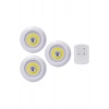 Led Lamba 3lü Uzaktan Kumandalı Yapışkanlı