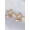 Pirinç Gold Renk Yıldız Küpe