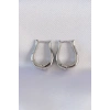 Pirinç Gümüş Renk İçi Boş Gül Küpe