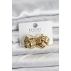 Pirinç Sarmal Gold Renk Kadın Küpe