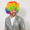 Rengarenk Kıvırcık Afro Bonus Peruk (5047)