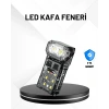 Sensörlü LED Kafa Feneri Şarj Edilebilir Manyetik Eller Serbest