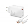 Type-C Hızlı Şarj Seti 33W Usb Adaptörlü - Beyaz ND1006