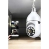 Wifi Kamera Duylu Ampul Görünümlü 360 Derece Dönebilen Ev Kamerası