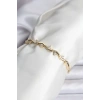 Zikzak Model Pirinç Gold Renk Bileklik