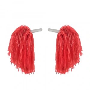 1 Çift ( 2 Adet ) Kırmızı Renk 23 Nisan Gösteri Ponponu (5047)