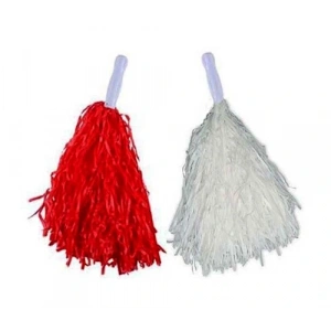 1 Çift Kırmızı Beyaz Renklerde 23 Nisan Gösteri Ponponu (5047)